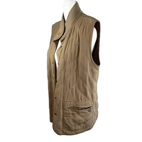 vintage DEVERNOIS Knit Lined Wool Blend Vest Snap Up - Size Medium - Picture 2 of 16